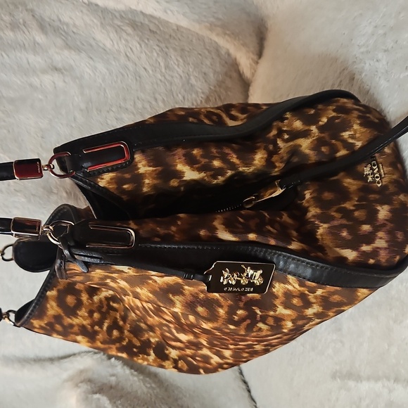Coach Madison Ocelot Phoebe Shoulder Bag - Picture 1 of 13